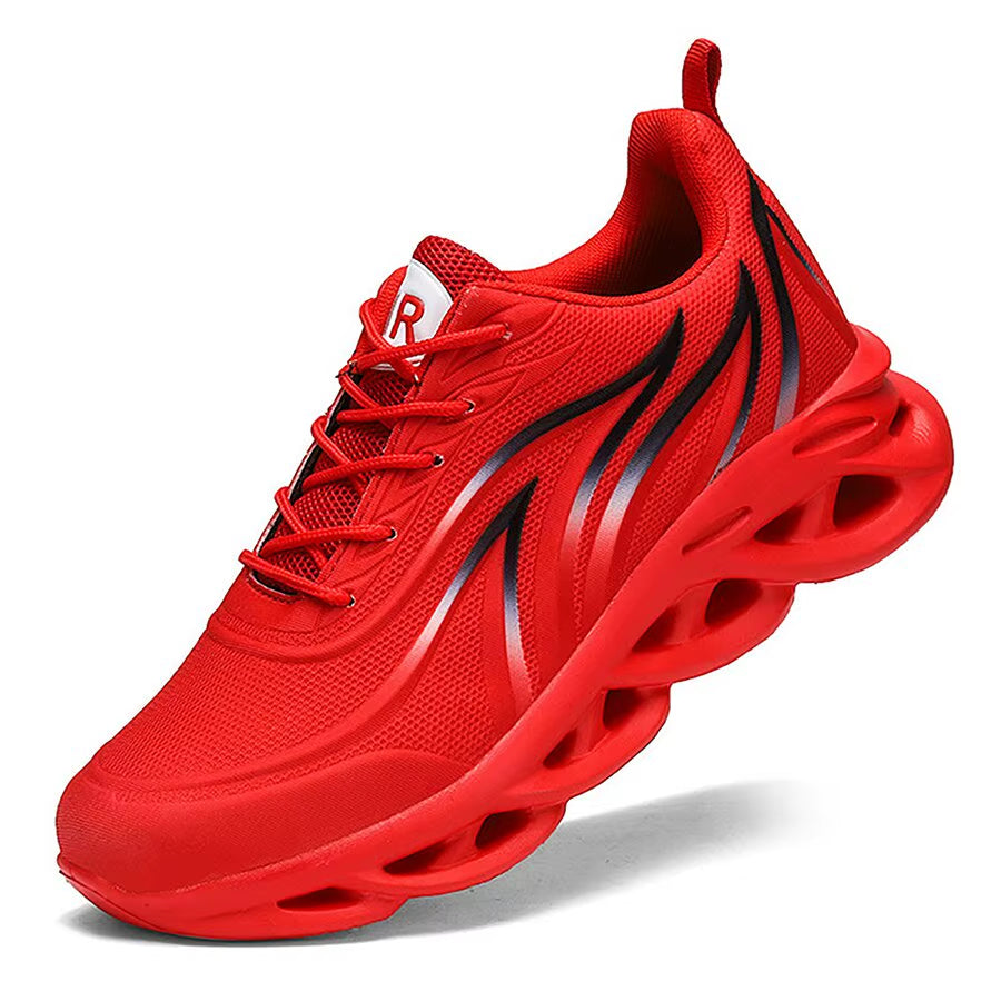 Fashion Running Shoes for Men Breathable Sneakers Knit Athletic Blade Cushioning Jogging Trainers Lightweight Sports Shoes Man
